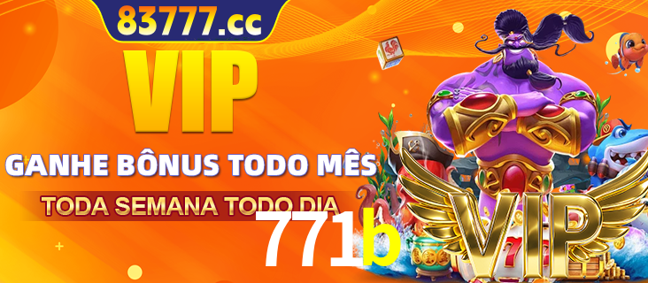 Banner promocional do 771b oferecendo 100% de recompensas adicionais contínuas para quem fizer o login diário (Daily sign-in), com um mascote de coelho.